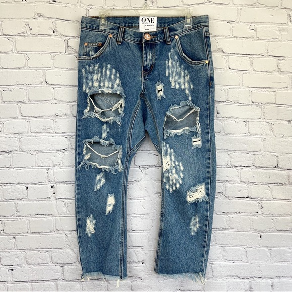 NWT One Teaspoon Lonely Boys Pacifica Destroyed Jeans Sz 28 - Picture 3 of 16